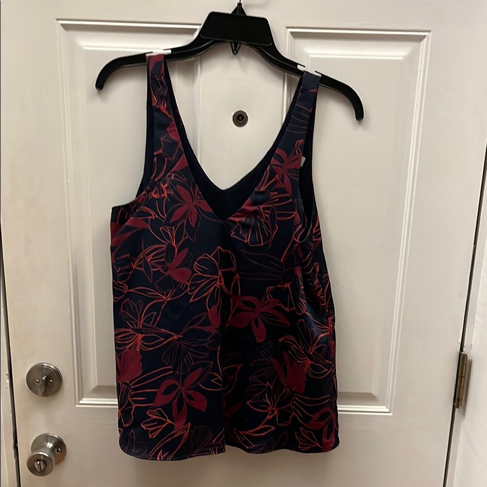 Allison Joy Black and Pink Sleeveless Tank Top NWOT